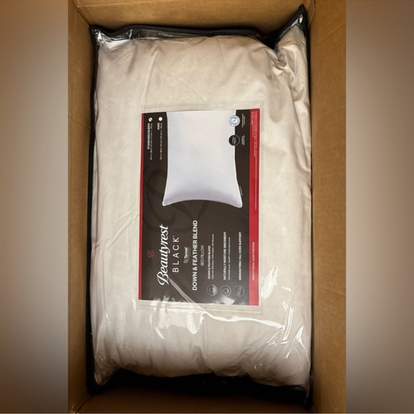 🎉LAST CHANCE🎉Beautyrest Black Luxury Goose Down And Feather Pillow - Picture 9 of 10